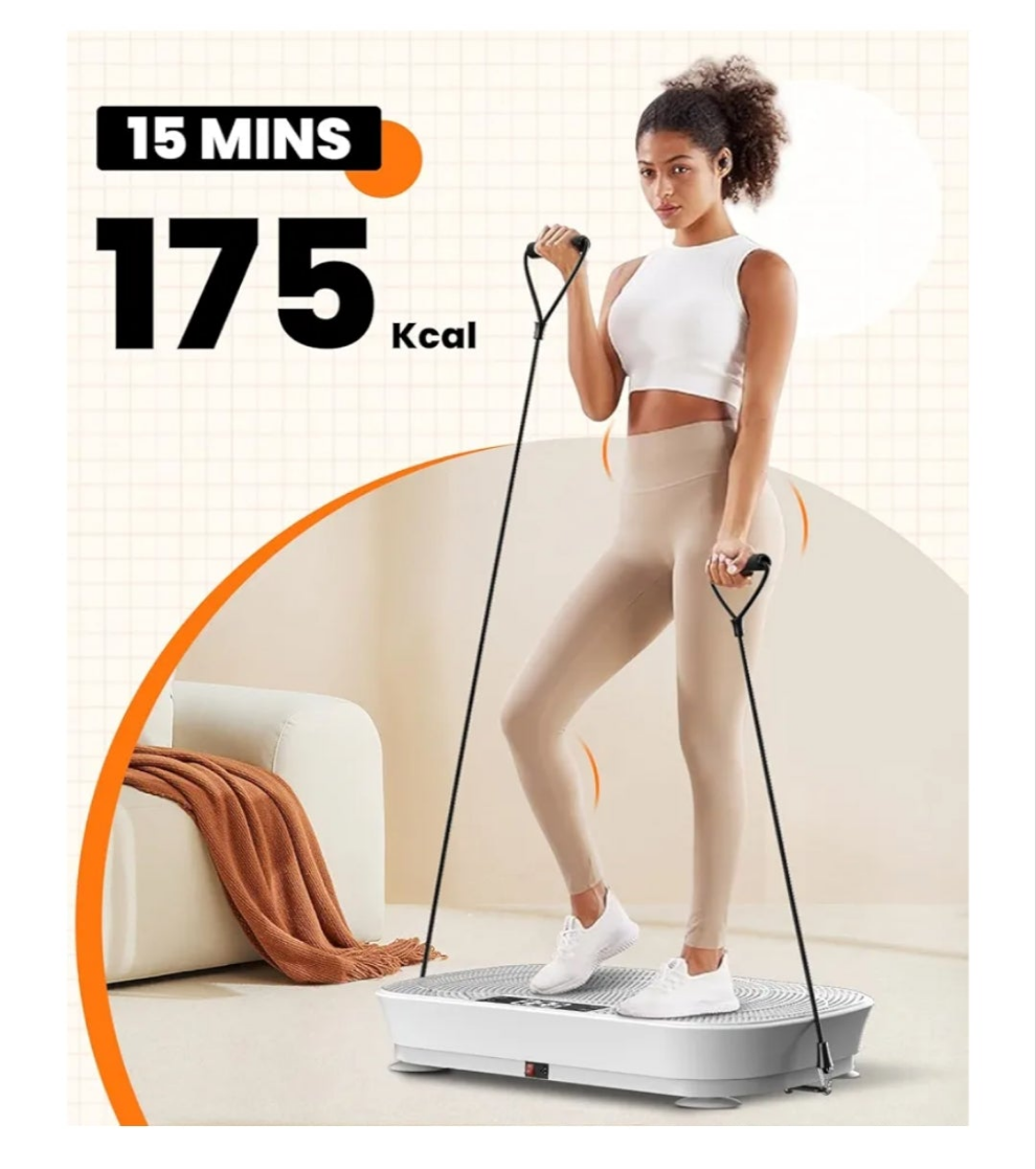Vibration Plate Exercise Machine - Bluetooth Music & 400LBS Capacity Vibration Plate for Lymphatic Drainage & Weight Loss with 99 Speed Levels, Whole Body Waver Vibration Plate for Home Fitness
