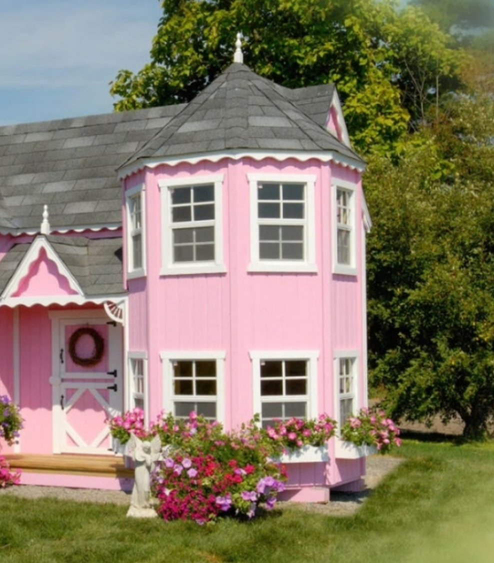 Pink Victorian Mansion Playhouse For a Princess oh my