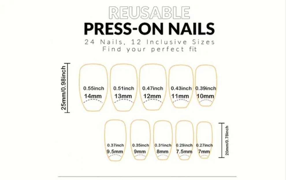 24 pcs acrylic Cocomoney nails with glue and nail accessories