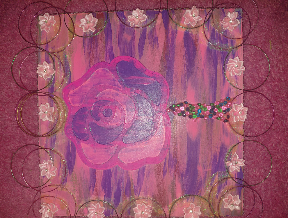 COCOMONEY ART FLOWER POWER 12×12 Custom 1 of 1 painting