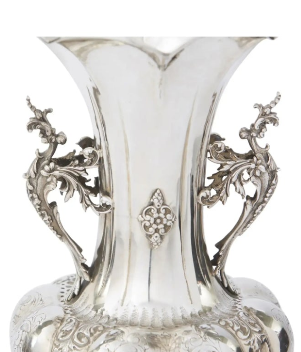 Large Sterling Silver Decorative Vase / Piece 925 silver