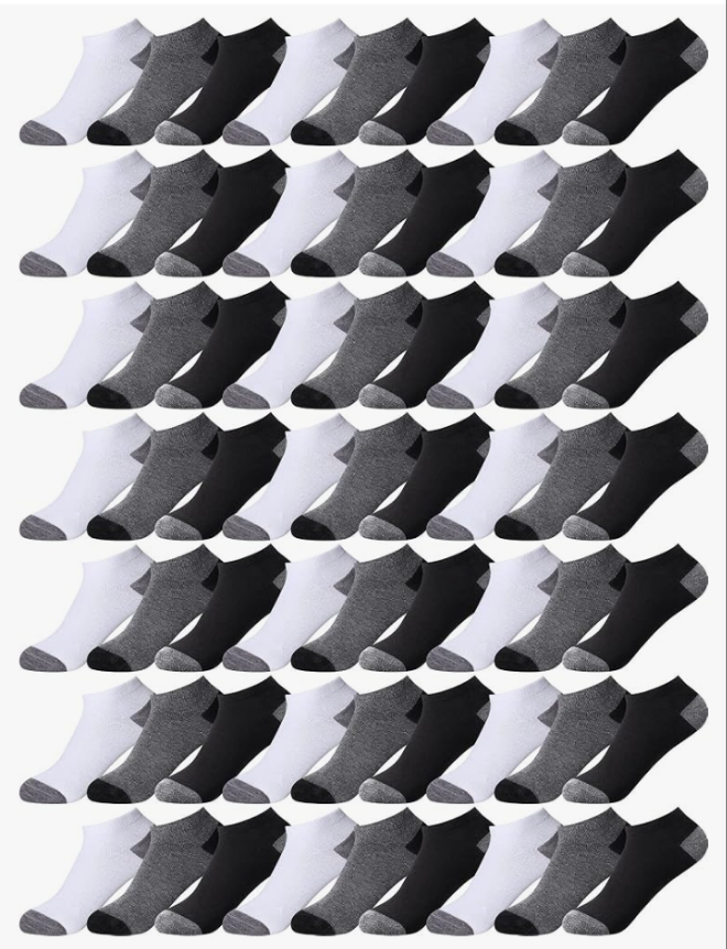 255 Pairs Mens Socks Bulk Low Cut Ankle Socks Cushioned Casual Breathable Athletic Short Socks