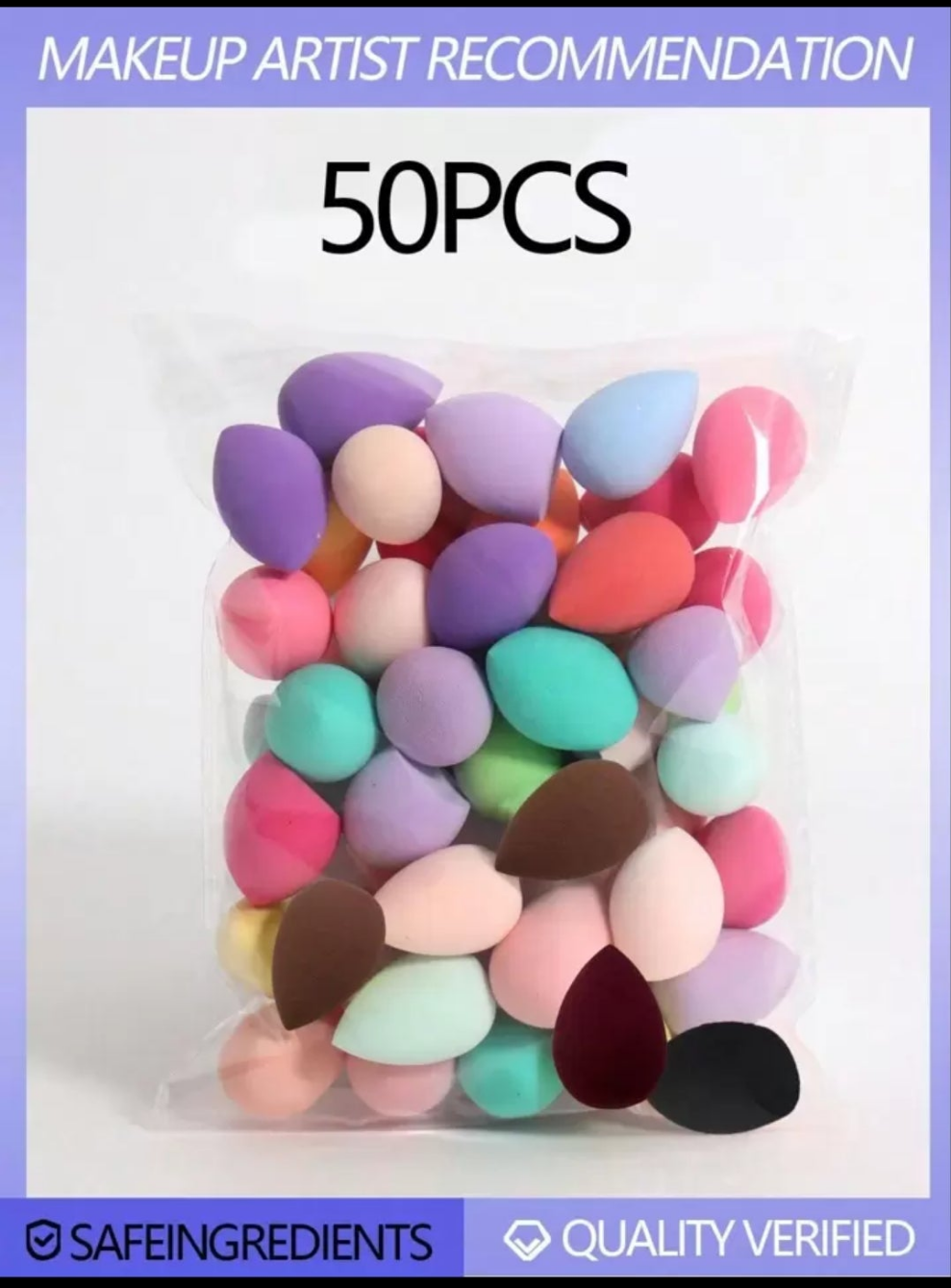 Mini Makeup Sponges, Dry & Wet Dual-Purpose Cosmetic Blender Sponge, Makeup Tools Set material pur
