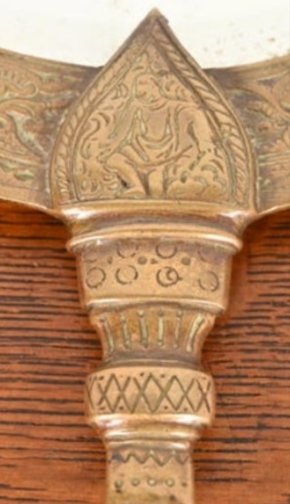 Antique Tiffany & Co. Bronze Doré Alhambra Vanity Hand Mirror, Circa 1910