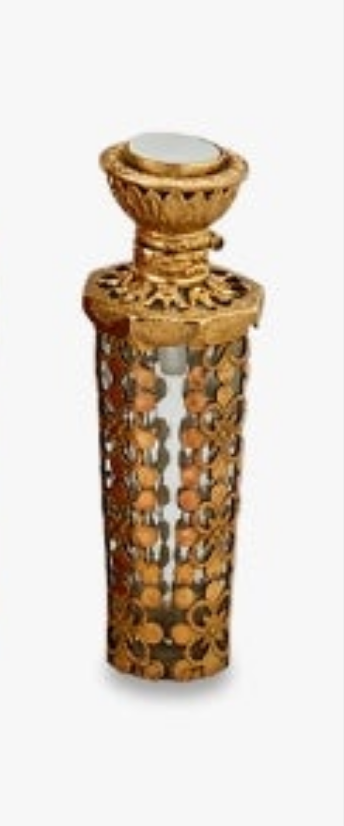 Fabulous Piece A Palais-Royal Mother-of-Pearl Perfume Box and Flasks made of crystal gilt bronze and pink opaline glass. Absolutely stunning. π