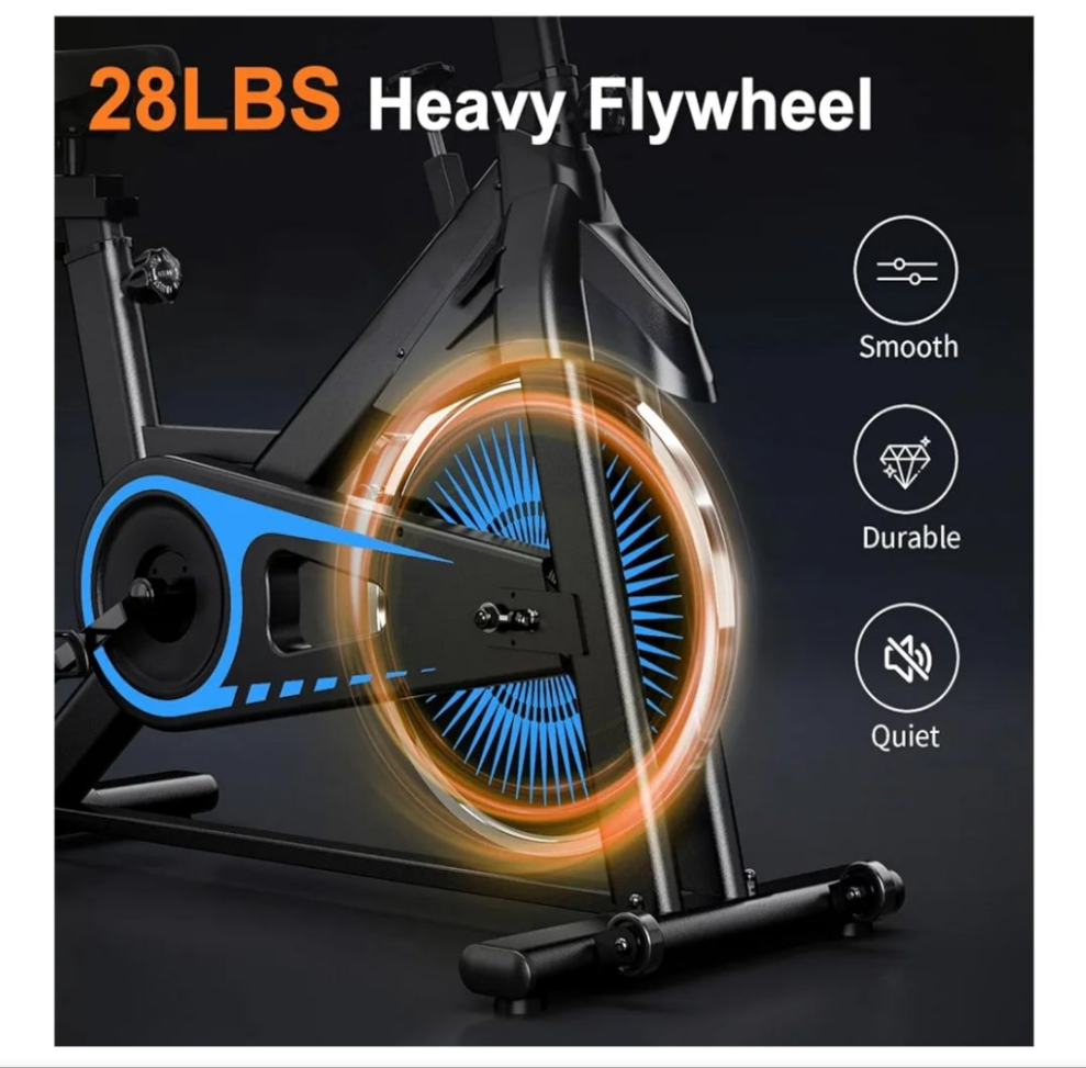 Exercise Bike Indoor Cycling Bike for Home Cardio Gym Workouts Stationary Bikes for Home with 300 lbs Weight Capacity, Blue