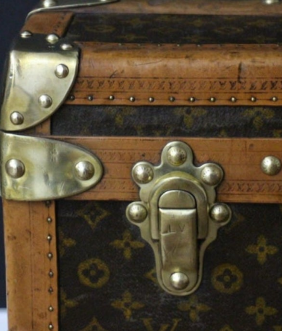 1920's Louis Vuitton Trunk in Monogram, Louis Vuitton Steamer Trunk 110 cm
