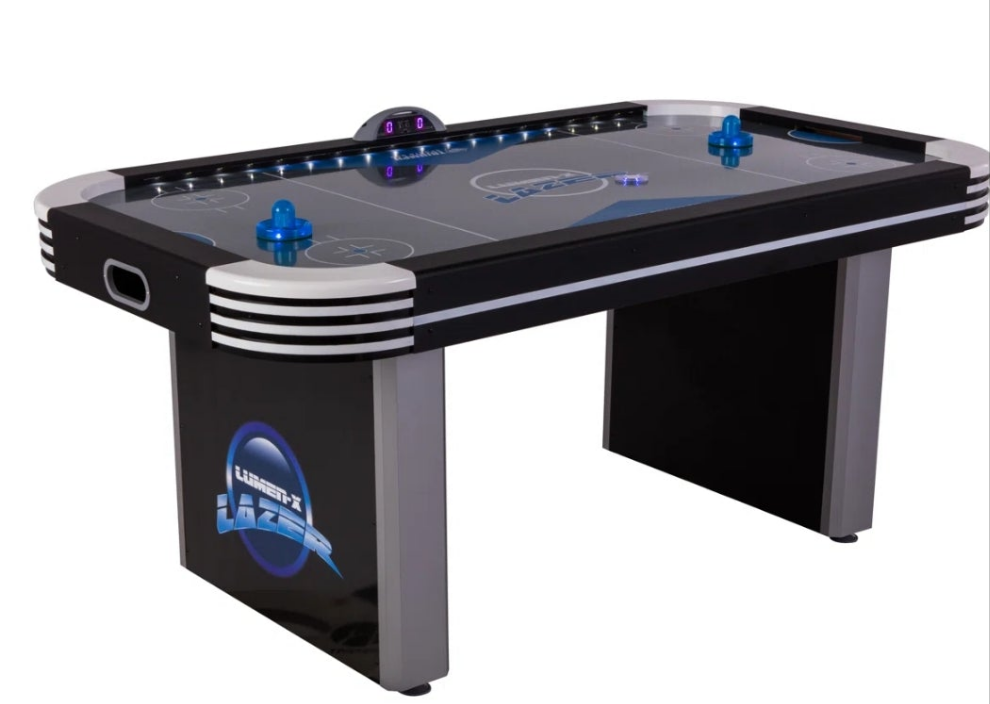 Air Hockey Table with Digital Scoreboard and Lights