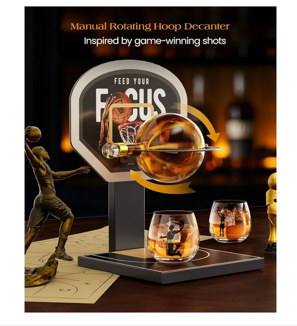 Cool Liquor Dispenser for Home Bar, Unique Birthday Gifts for Men Dad, Whiskey Decanter Set for Men, For Whiskey, Liquor, Tequlia, Bourbon, Vodka