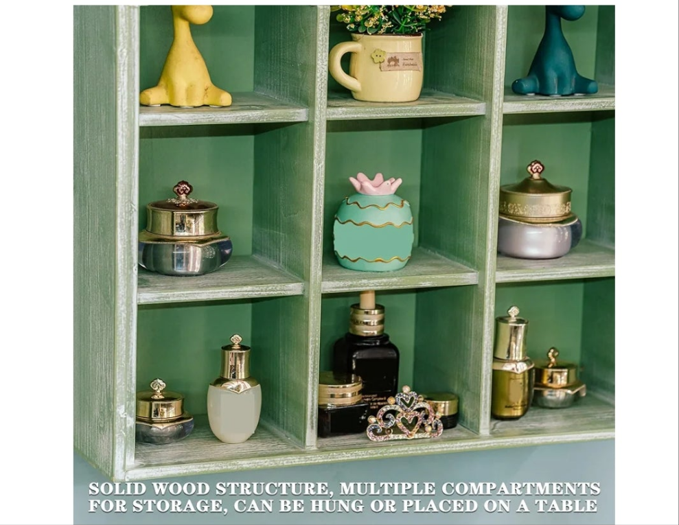 Floating Shelf for Wall, Wooden Wall Shelves, Storage & Decorative Display, Desktop Organizer for Bedroom, Living Room, Small Cabinet for Kitchen