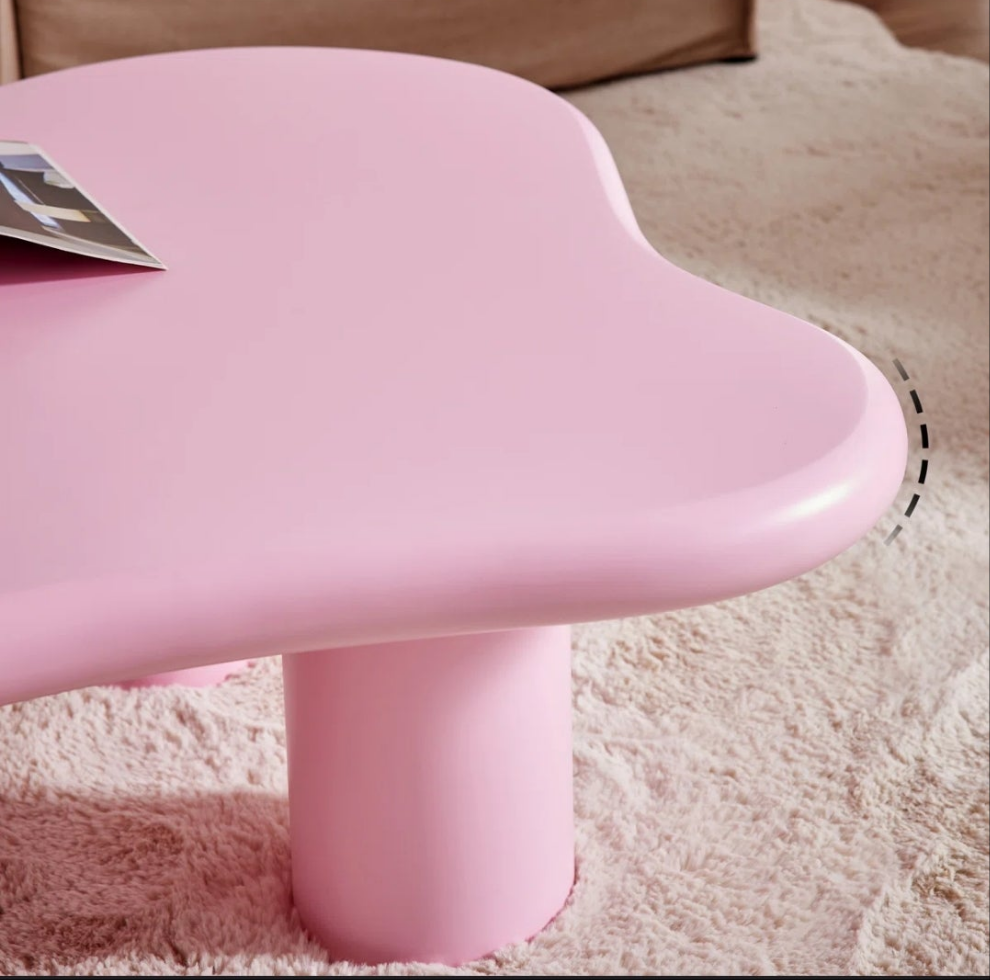 Pink Cloud Coffee Table with four legs for living room cute π