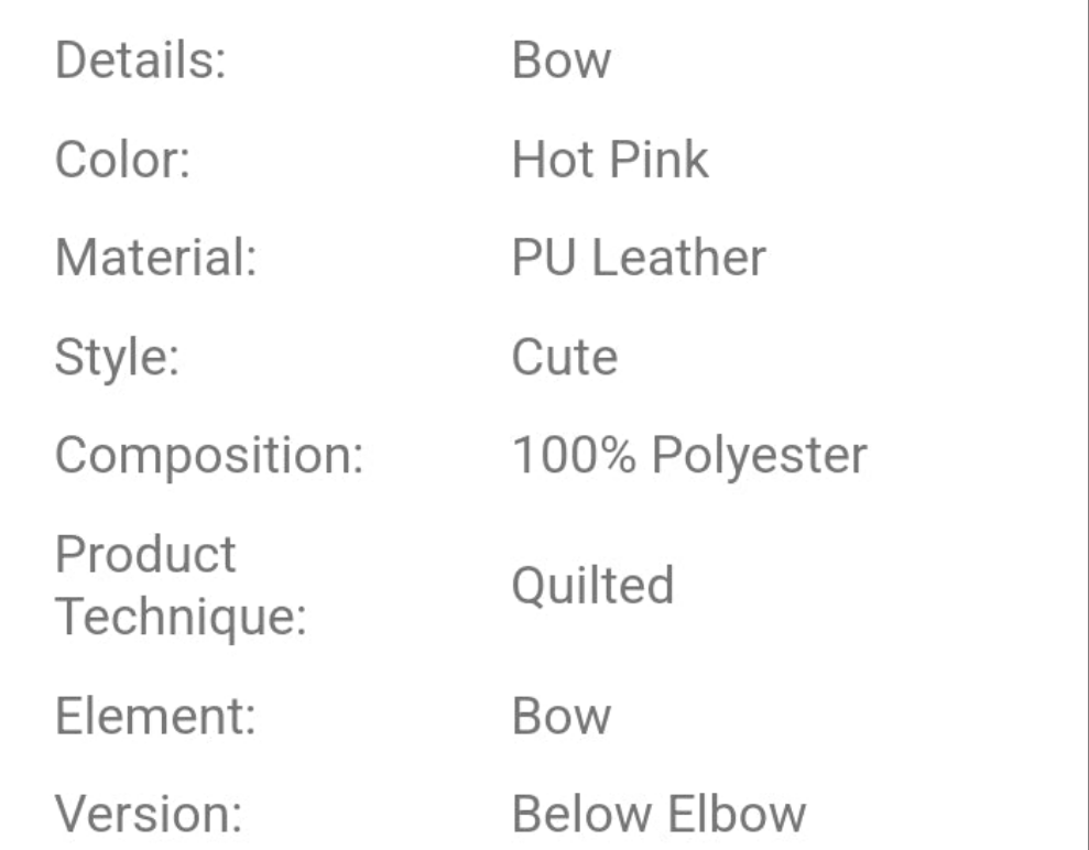 Cute 1pair Women Bow Decor Fashion Fingerless Gloves,