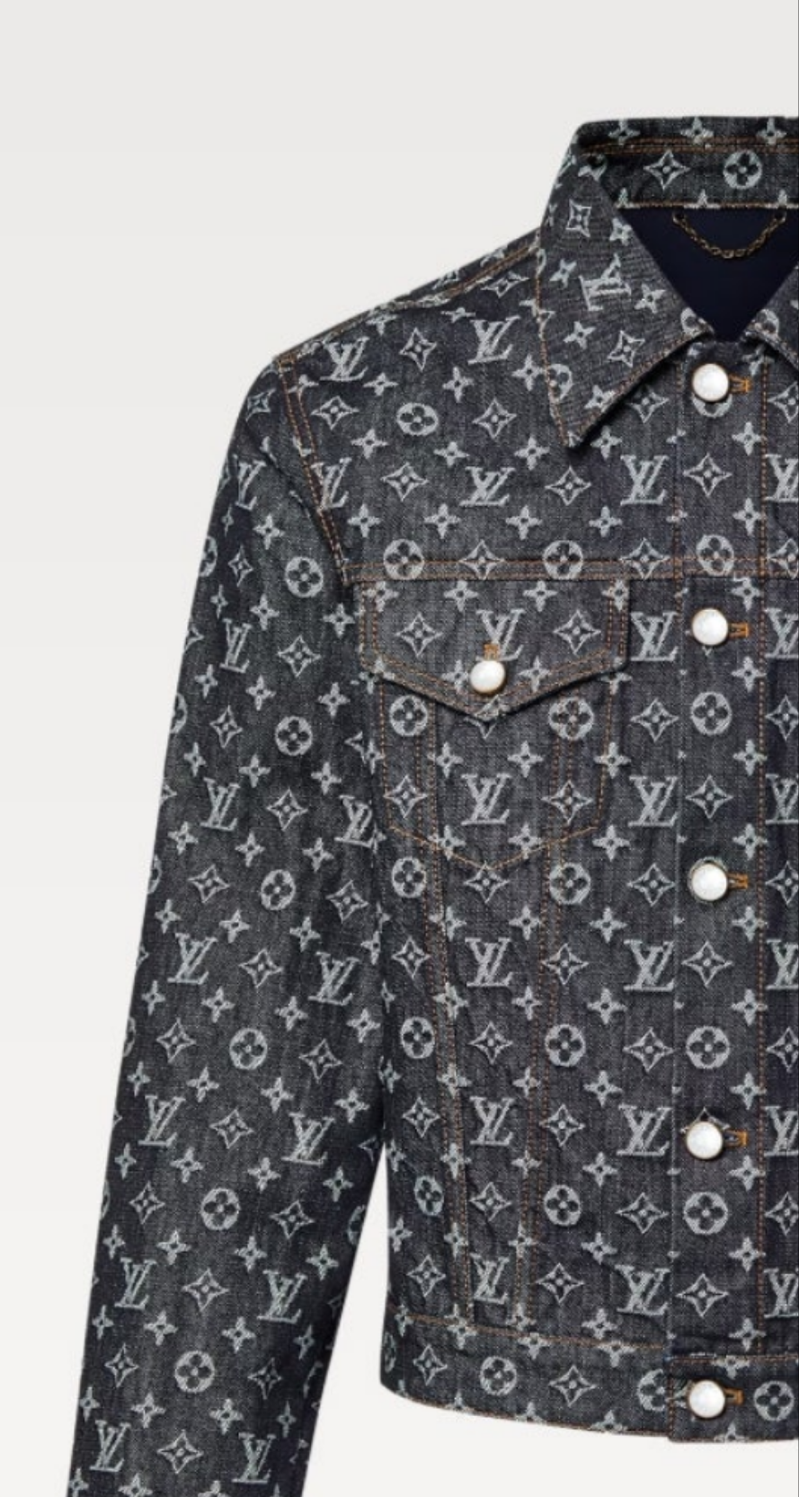 Louis Vuitton Monogram Jacquard Denim and Jacket Monogram Jacquard Denim Skate Pants 2 piece outfit