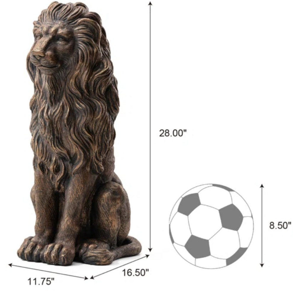 Lion Animal Garden Statue Outdoor Garden Walway Entryway Porch Balcony