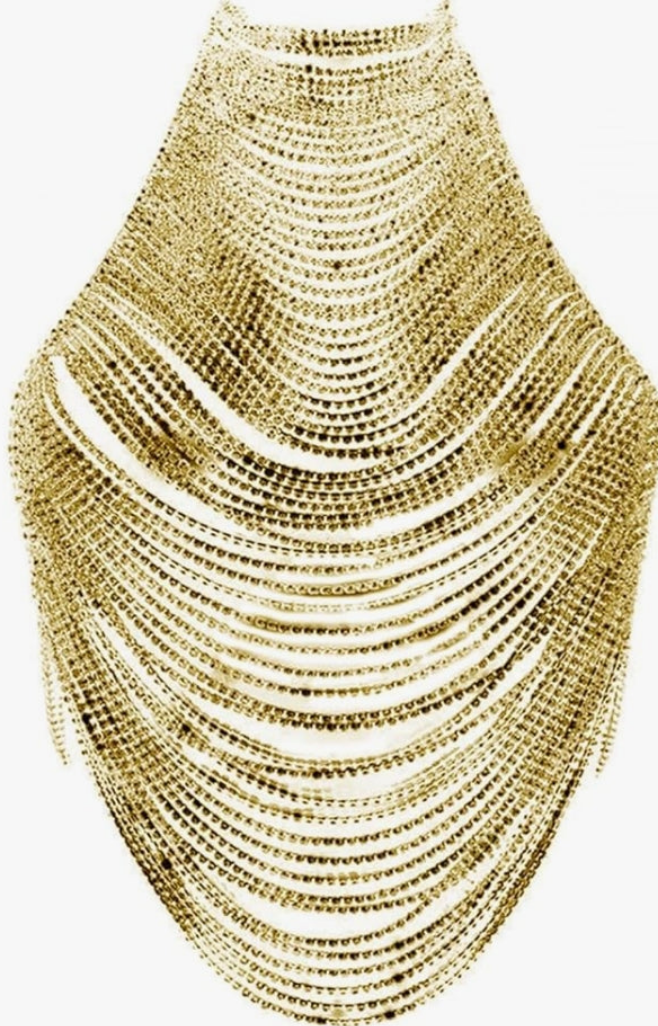 Rhinestone Body Chain Bra Bikini Chain Multilayer Body Accessories Jewelry Chest Chain for Streetwear Belly Dance, Gold