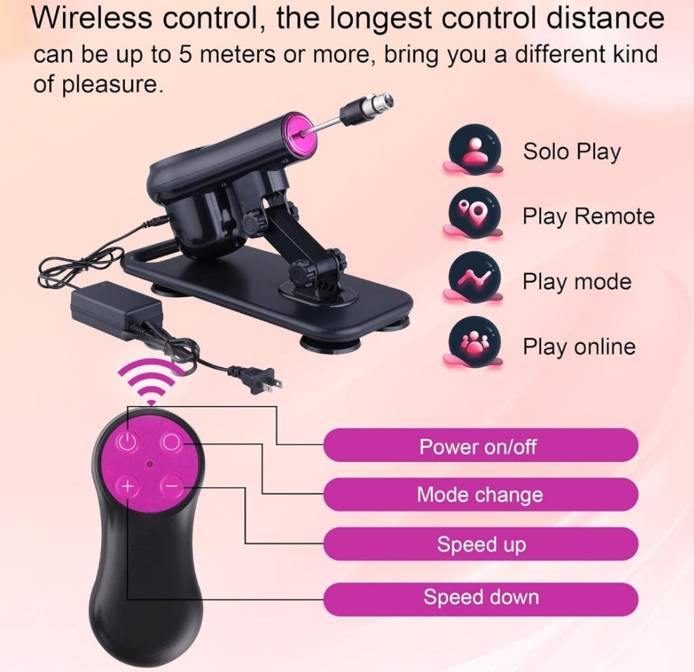 Sex Machine Dildo Machine for Women,Fuck Machine with Powerful Suction Cups,Thrusting Machine with 3Xlr Connector,Thrusting Machine with 8 Attachments Sex Toys