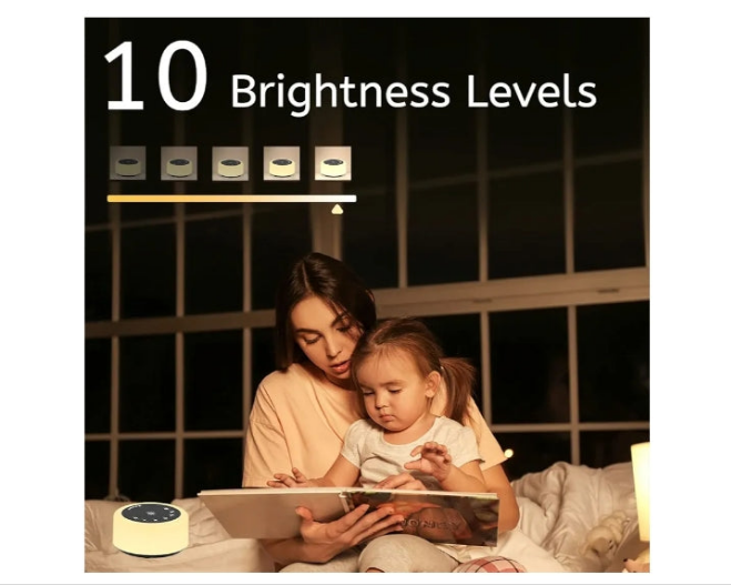 Color Noise Sound Machine White Noise Machine 12 Colors Night Lights Brown Noise Machine with 30 Soothing Sounds Sleep Sound Machine with 5 Timers Portable for Home Travel and Office(Black)