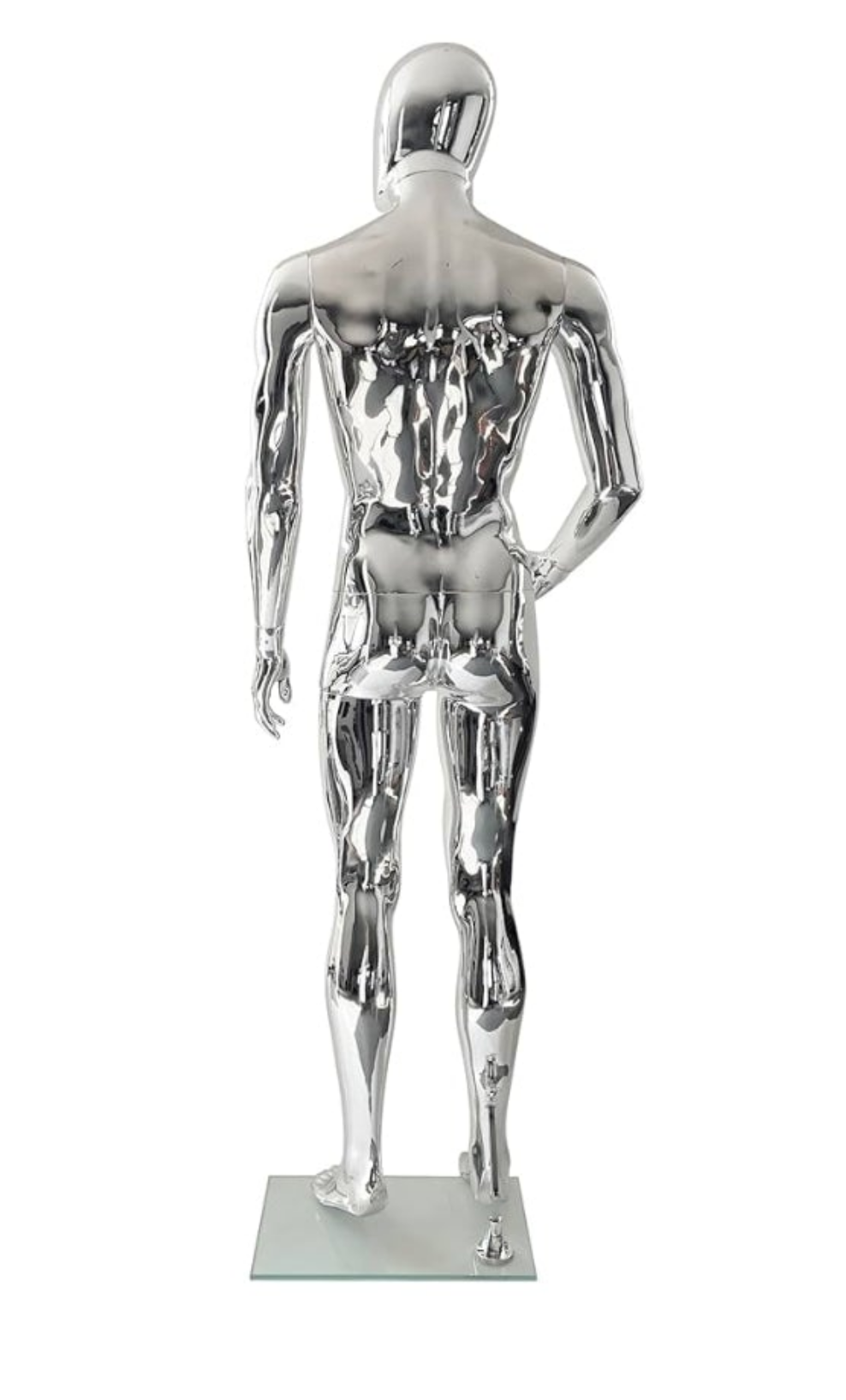 Mannequin Dress Form Display - Manikin Torso Stand Realistic Full Body Mannequin for Retail Clothing Shops, Halloween Christmas Cosplay (Silvery, Female or Male