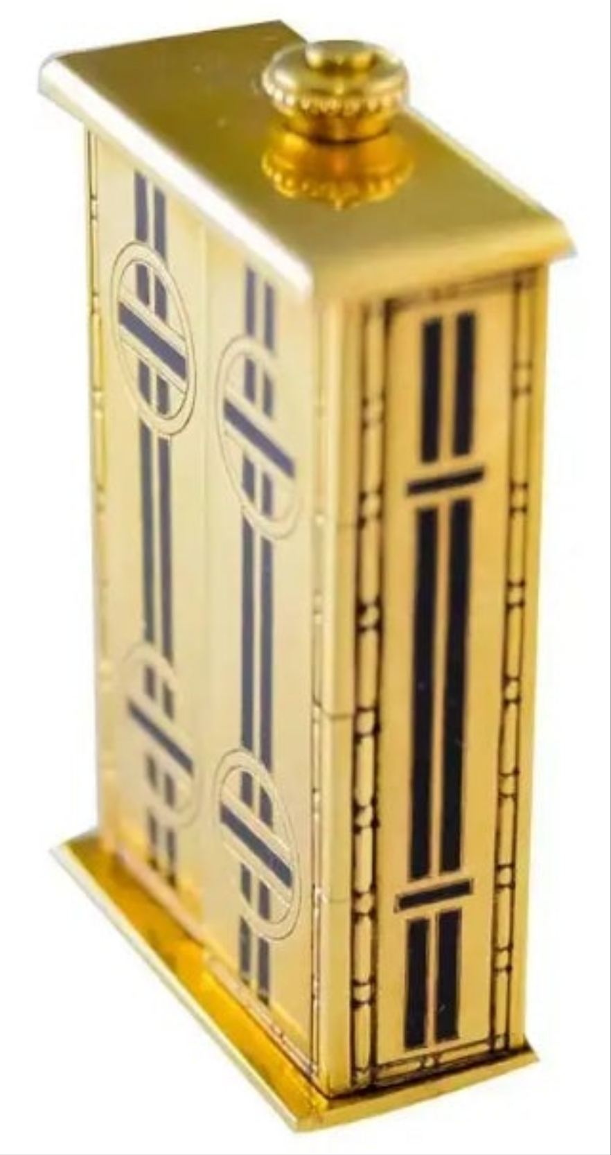 Tiffany & Co. 18kt Yellow Gold and Enamel Small Desk Clock 1920's
