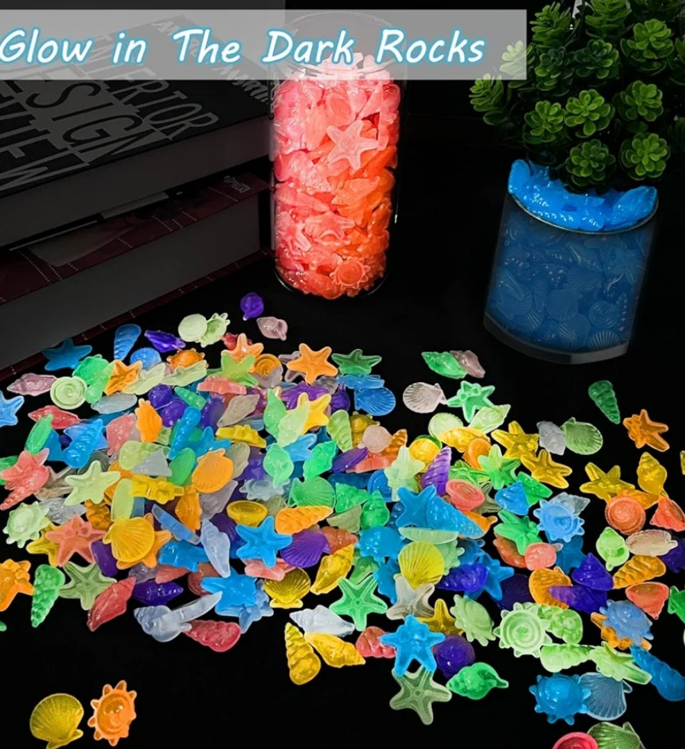Fish Tank Rocks Glow Rocks for Fish Tank Glow in The Dark Stones Aquarium Decor Pebbles Luminous Stones for Lawn,Pathway,