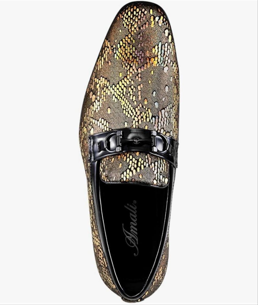 Men's Paisley Metallic Erin Driving Smoking Slip On Loafer Dress Shoe sexy