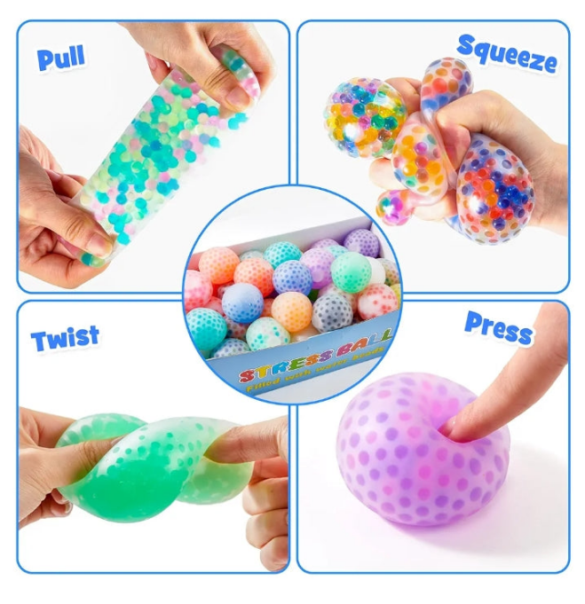36 Pack Stress Balls Set for Adults, Squishy Fidget Toys with High Resistance, Colorful Squeeze Balls, Relieve Stress and Anxiety