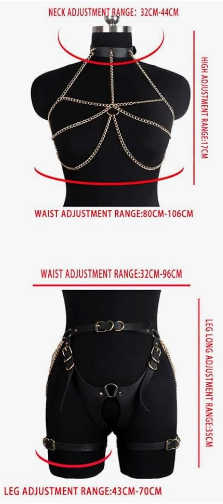 Lingerie Set for Women Dominatrice Outfits Strappy Lingerie Backless PU Leather Bodysuit with Metal Tassel Chain Rave Sexy Outfit Nightclub Party Body Accessories for Women One Size