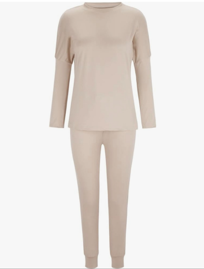 Two Piece Fall Outfits for Women 2024 Long Sleeve Striped/Color Block Tops and Pants Lounge Sets Tracksuit with Pocket