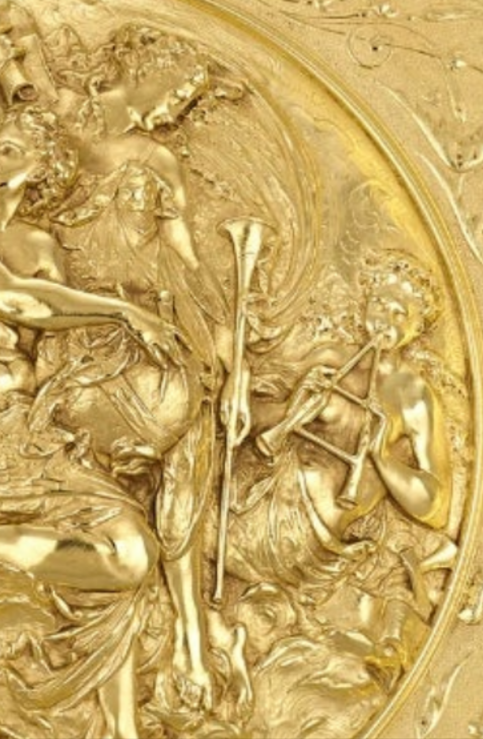 Rothschild "Poetry" Sterling Silver Gilt Salver by Elkington & Co.