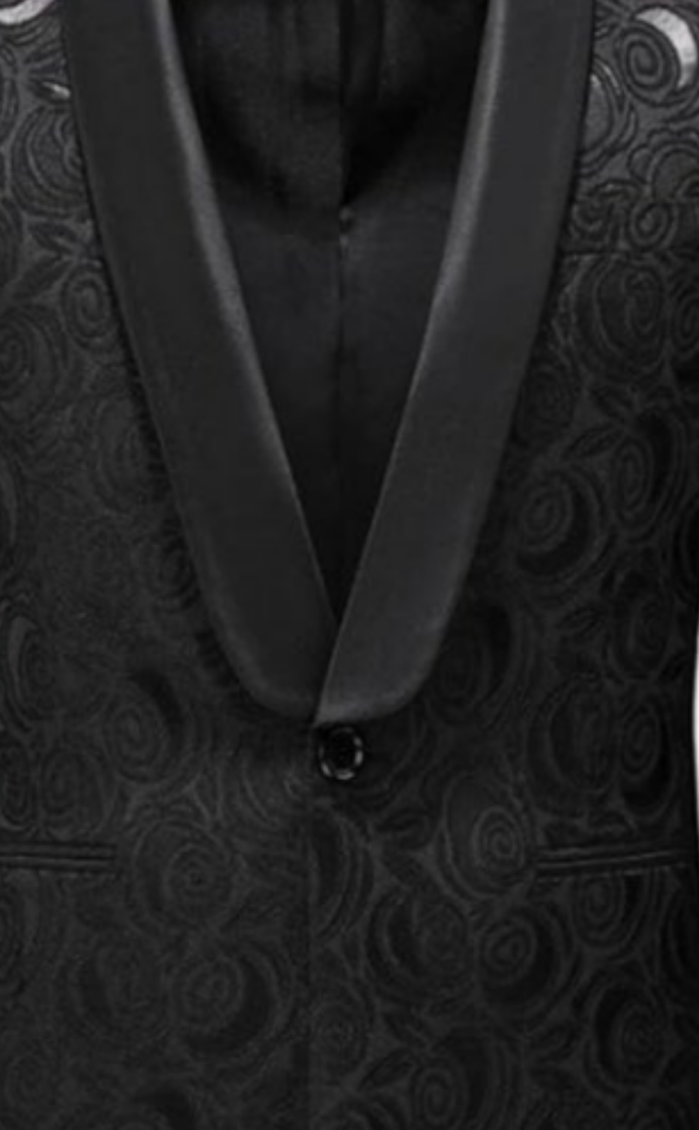 Men's 3 Pieces Jacquard Wedding Suit Classic Fit Blazer and Vest Pants