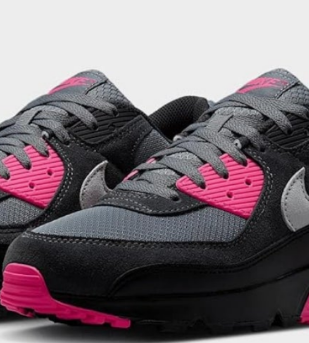 Air Max 90 Men's Shoes , Cool Grey/Hyper Pink/Black/Wolf Grey)