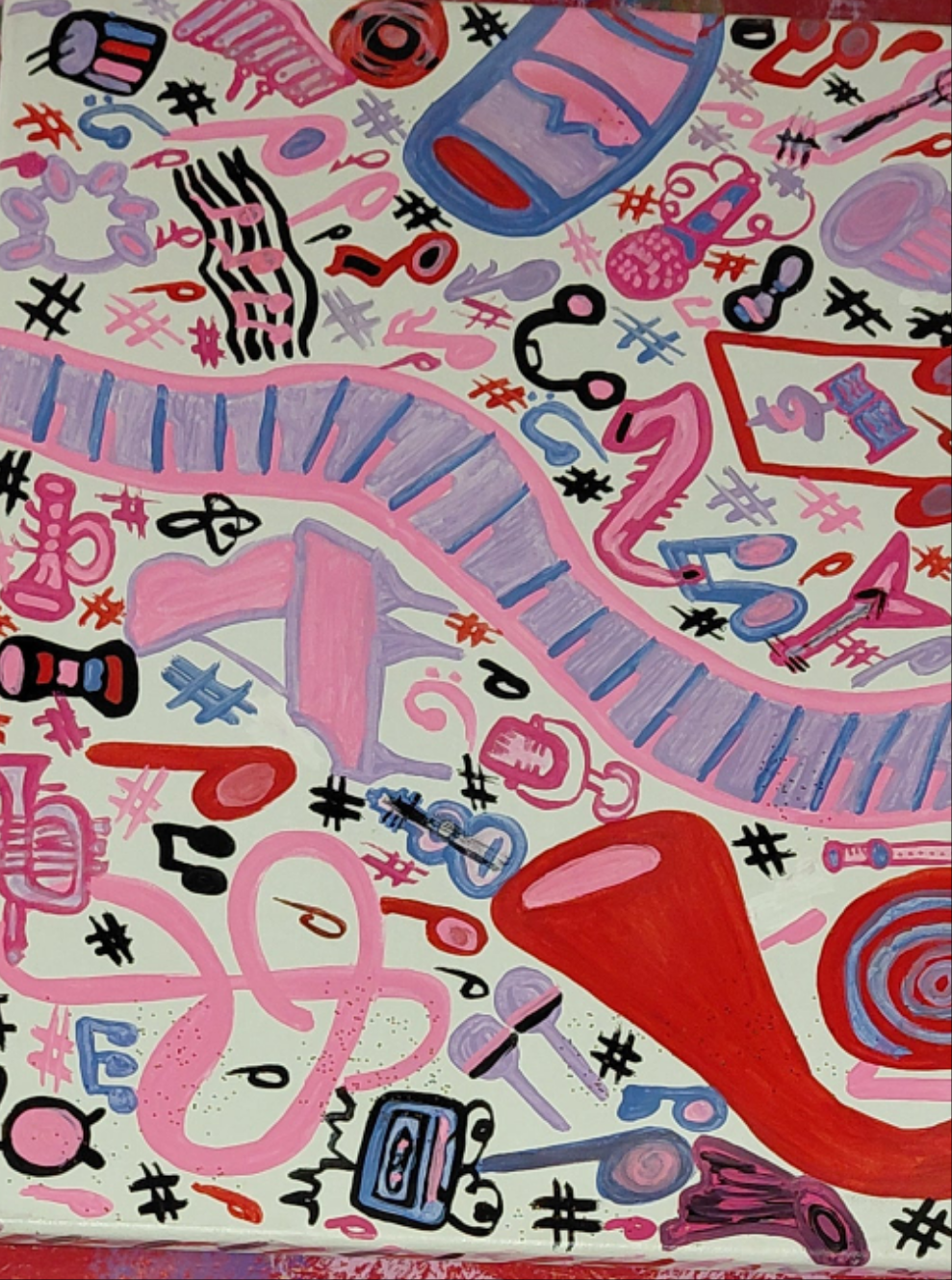COCOMONEY ART Music 1 OF 1 CUSTOM PIECE BY COCOMONEY painting on canvas