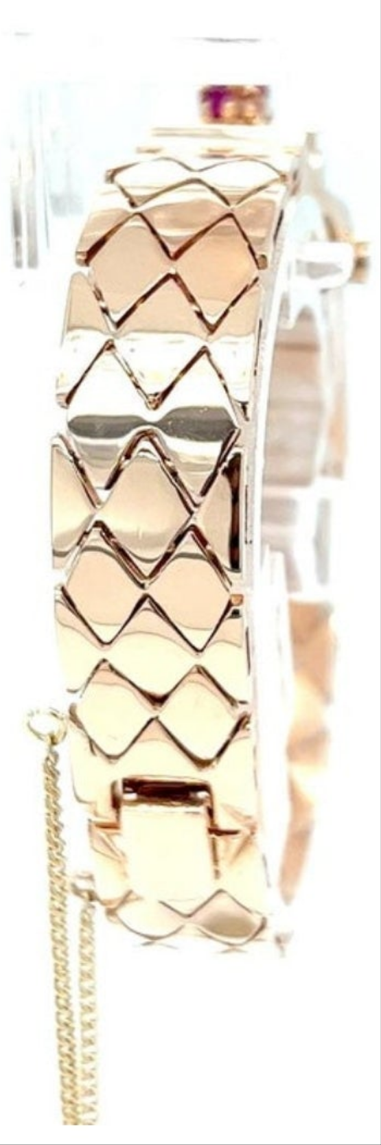 Stunning Retro Rose Gold, Diamond, and Ruby Manual Watch 0.18k