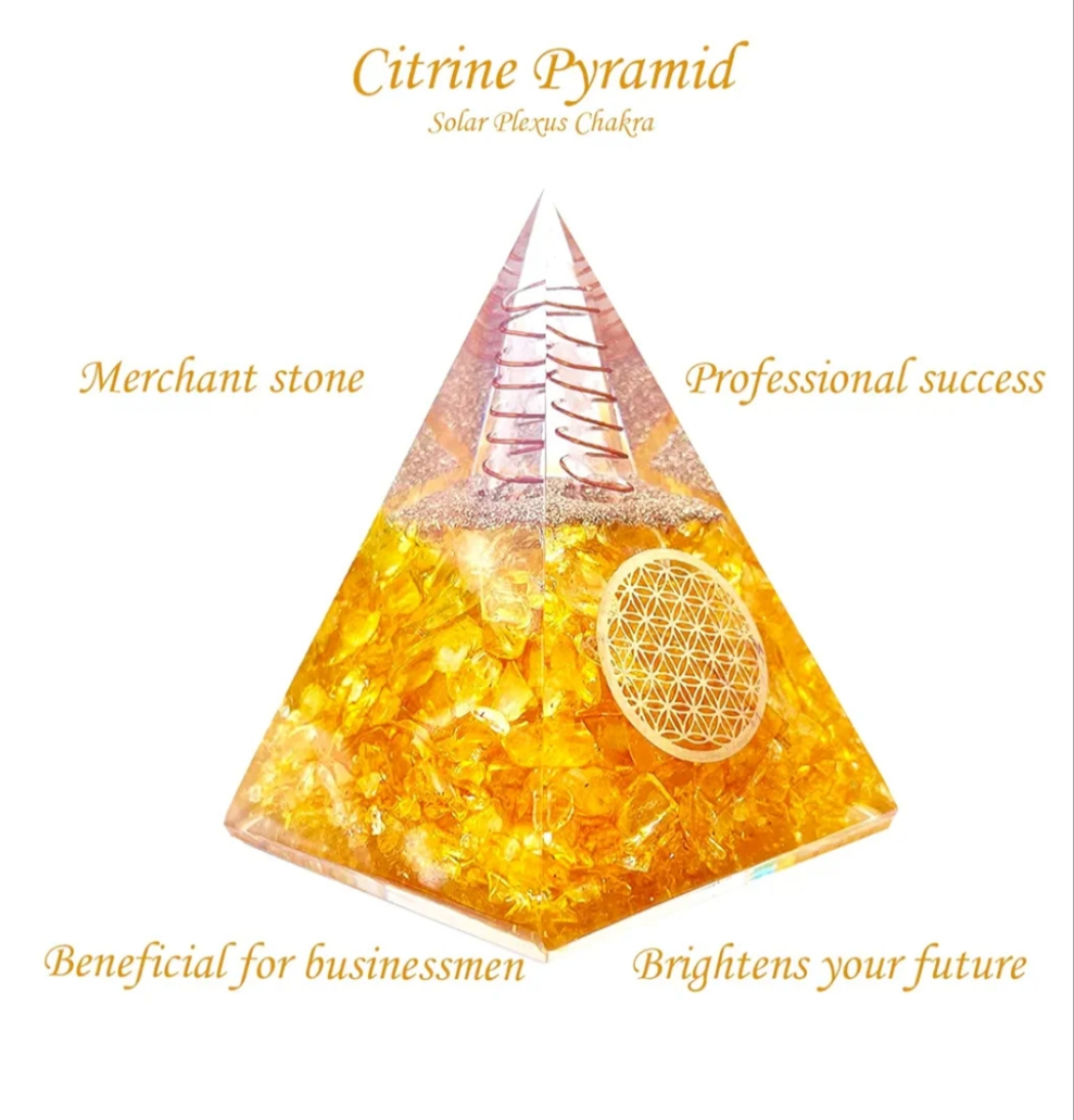 Orgone Pyramid of Success, Rose Quartz Pink Orgonite Pyramid is Healing Crystals for Peace, Calm & Love and Orgonite Pyramid helps in Healing Material 1 piece
