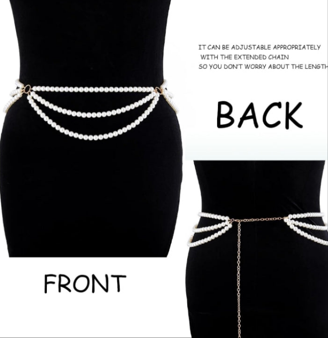 Pearl body chain