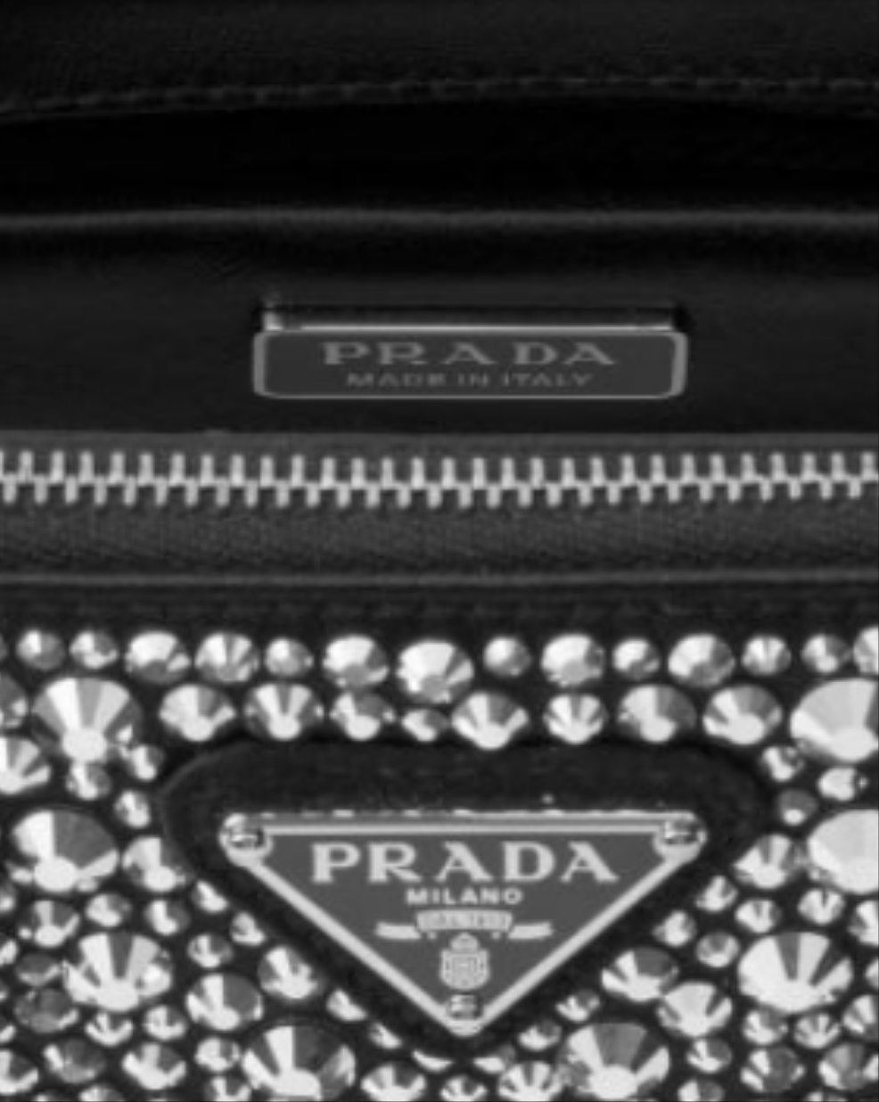 Prada Galleria Satin Micro-Bag with Decorations