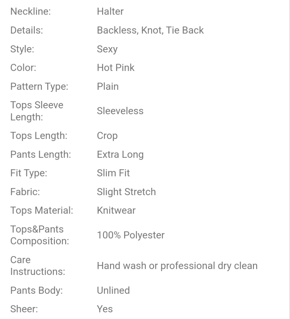 Halter Neck Strap Front Hollow Cut-Out Sweater + Crocheted Wide-Leg Super Long Pants Rose Red Women's Sweater Two-Piece Set COCOMONEY