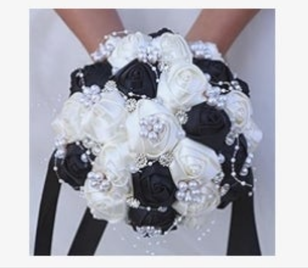 Handmade Rhinestone Bridal Bouquet,Crystal Wedding Round Tossing Bouquet,Artificial Flower Bunch for Bride Bridesmaid
