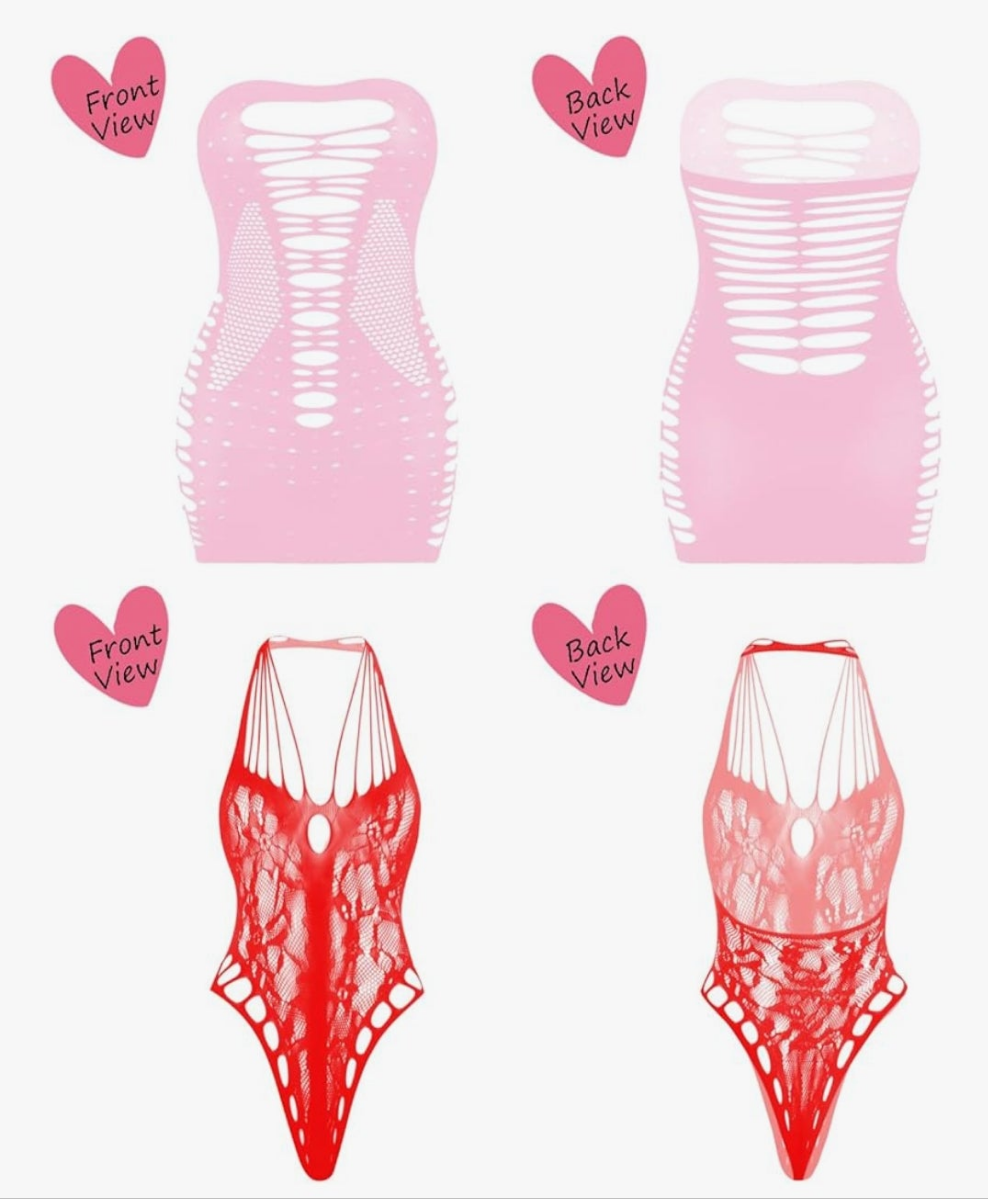 12 pack Lingerie BabyDoll Fishnet Bodysuits Sexy Nightwear(12 Pack)