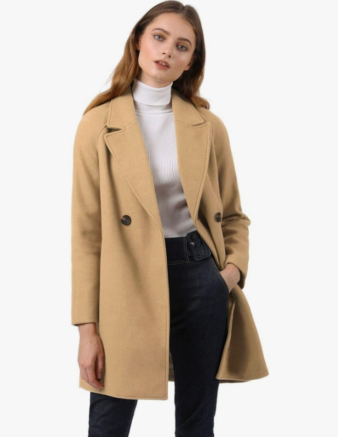 Women's Notched Lapel Winter Coats