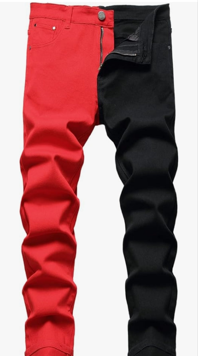 Men's Slim Fit Stretch Jeans Ripped Skinny Jeans for Men, Distressed Straight Leg Fashion Comfort Flex Waist Pants