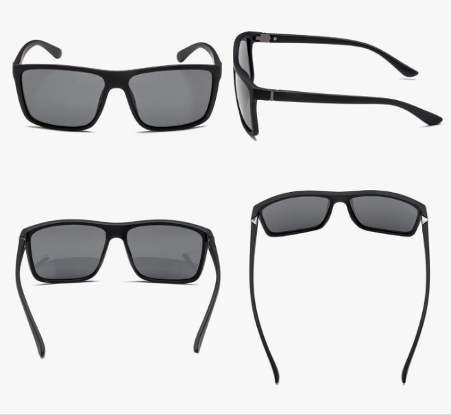 Men's Sports Polarized Sunglasses Square Frame