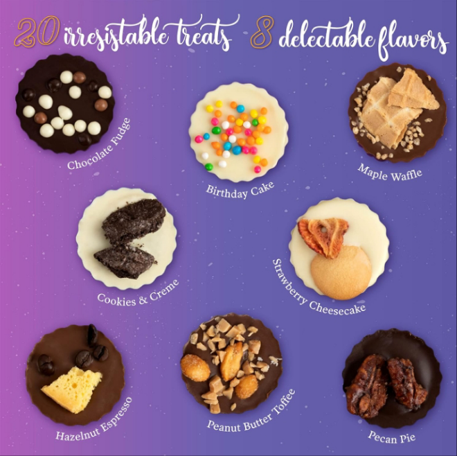 Chocolate Belgian Truffles Dessert Party Gift Box, 20 Piece Set, 8 Unique Flavors. Delicious Fillings And Decorated Toppings for Christmas, Gourmet Food Baskets, Candy for Him Her Mom Dad Men Women Family, Birthday Holiday Food Basket