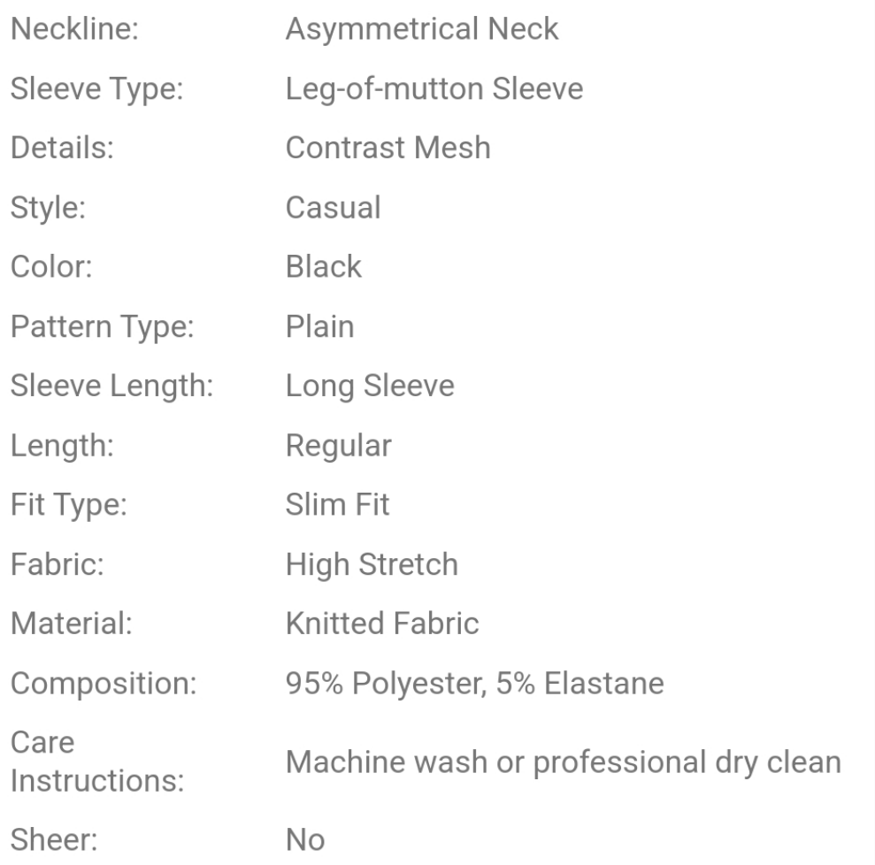 Shoulder Contrast Mesh Gigot Sleeve Top COCOMONEY
