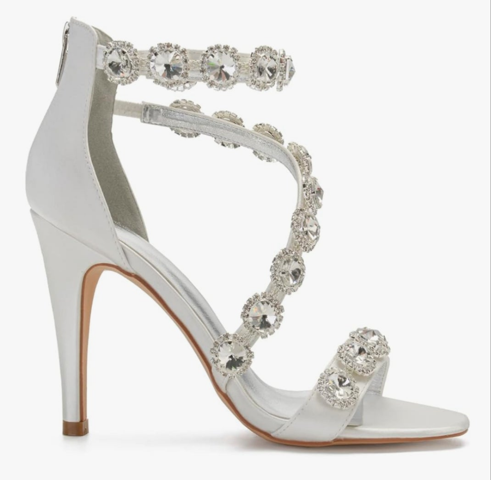 Ankle Strap High Heel Pumps Crystal Formal Evening Prom Party Dress Shoes stunning