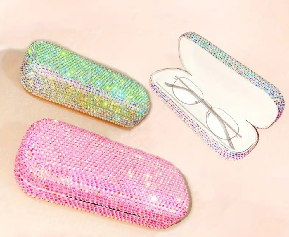Glasses holder case bling