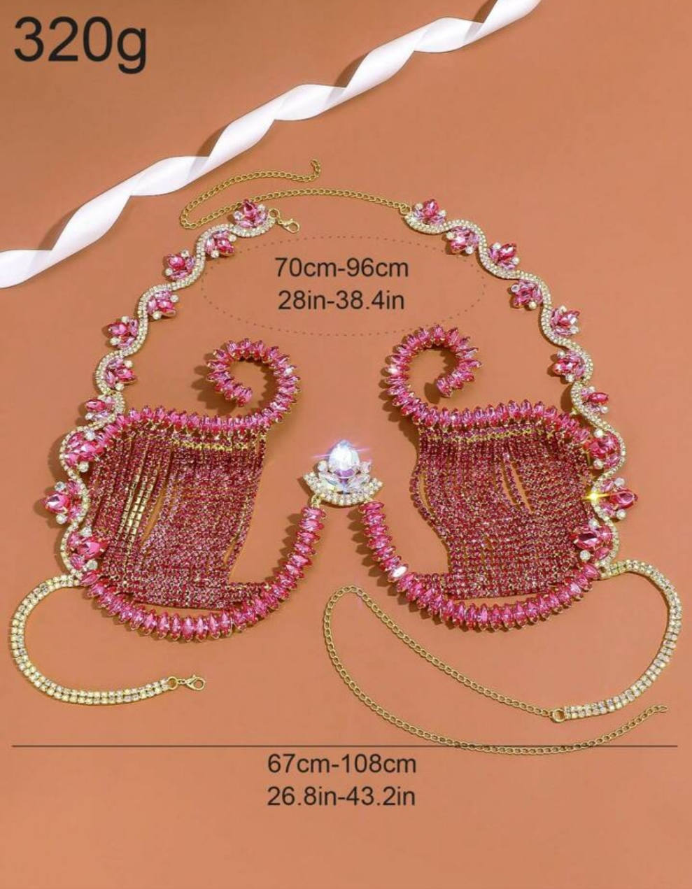 Chest chain rhinestone