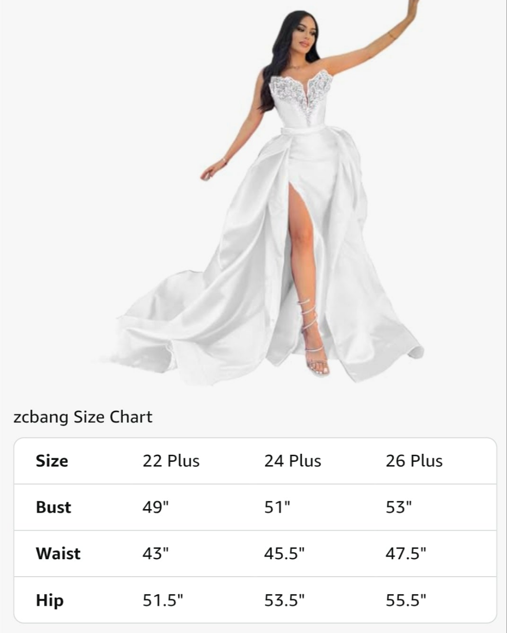 Satin Wedding Dresses for Women Beaded Strapless Mermaid Formal Gowns and Evening Dresses