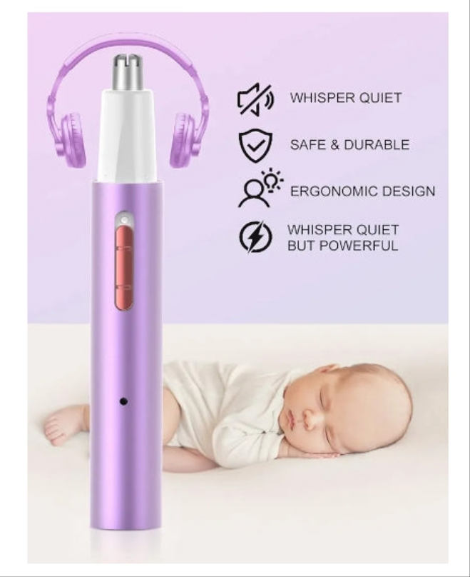 Nose Hair Trimmer for Women Men,2024 Rechargeable 2 in 1 Eyebrow & Facial Hair Trimmer, Professional Painless Ear Hair Trimmer with Powerful Motor and Dual-Edge Blades Easy Cleansing