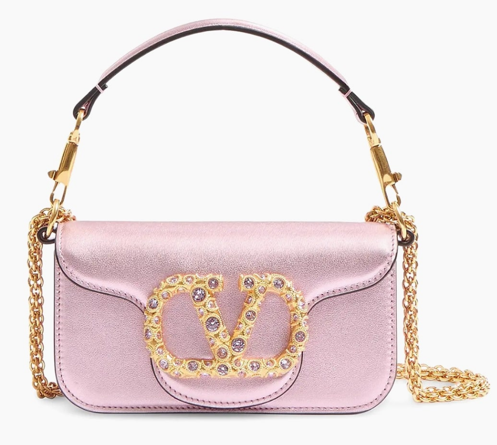 Valentino Garavani
Locò Small Shoulder Bag in Laminated Calfskin